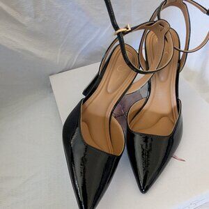 Women’s Jessica Simpson Nazela Pointed Toe Pump Black Ankle Strap Size 7.5